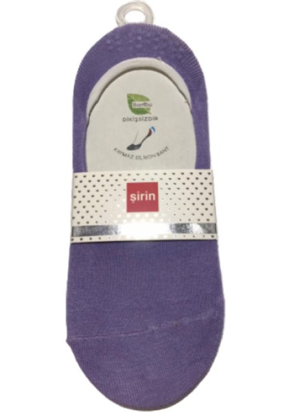 Bamboo Dikişsiz Bayan Patik Çorap Silikon Tabanlı modelleri