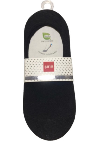 Bamboo Dikişsiz Bayan Patik Çorap Silikon Tabanlı
