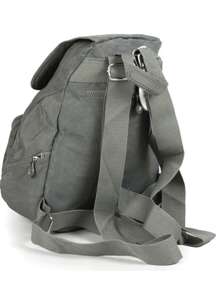Küçük Boy Krinkıl /klinkır Su Geçirmez Uzun Askılı Çok Gözlü Günlük Kadın Sırt Çantası Gri 12-4g modelleri