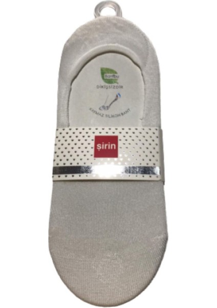 Bamboo Dikişsiz Bayan Patik Çorap Silikon Tabanlı