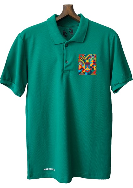 Yeşil Lacoste Tasarım Polo Yaka