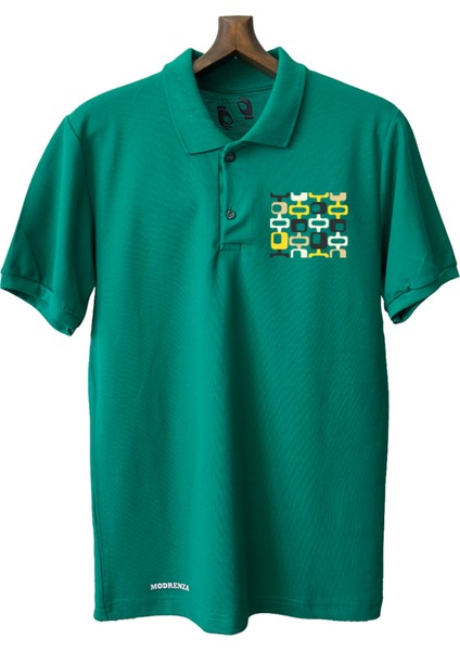 Yeşil Lacoste Tasarım Polo Yaka