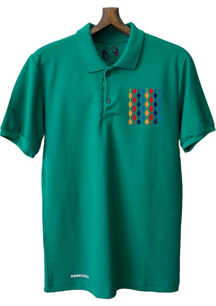 Yeşil Lacoste Tasarım Polo Yaka