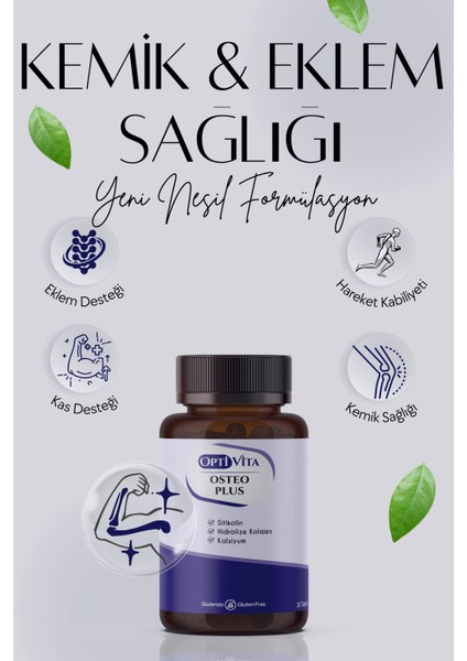 Osteo Plus 30 Tablet Kalsiyum Magnezyum Sitikolin Kollajen Çinko D Vitamini Çinko Bakır Selenyum fırsatları