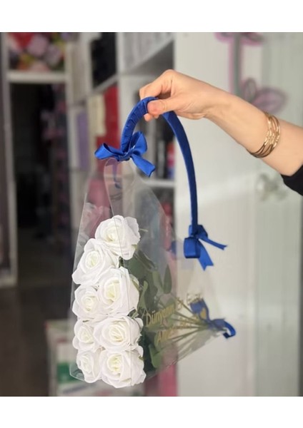 Pleksi Çiçek Çantası Süslemeye Hazır Şekilde fiyatları