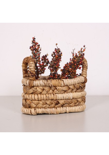 Mylamp Söbe Oval Ekmek-Havlu- Saklama Sepeti 23X12X20 cm