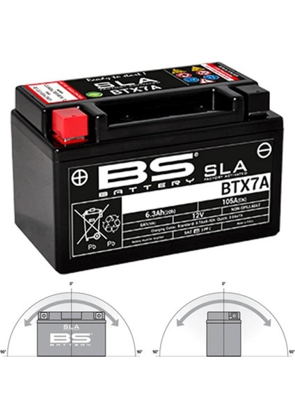 BTX7A-SLA Motosiklet Aküsü Sla Tipi