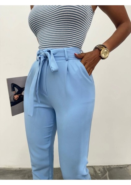Kemerli Bilek Pantolon -Bebe Mavi fırsatları