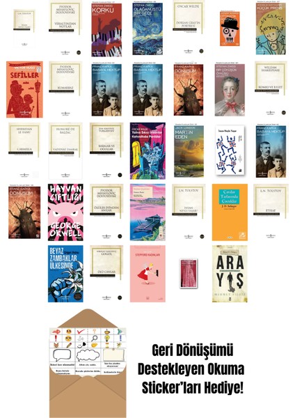En Çok Okunan Dünya Edebiyatı Kitapları 33 Kitap Set