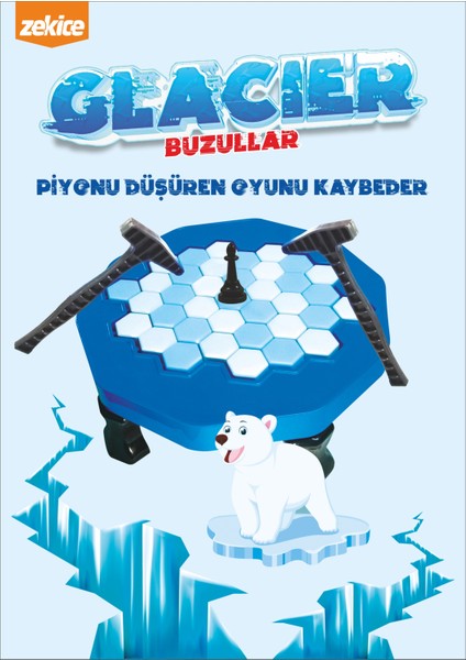 Buz Tuzağı Oyunu Buz Kırma Oyunu Glacier-Piyon Düşürme Oyunu Buz Kalesi (1 Adet) indirimleri