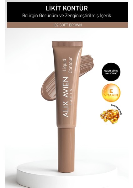E Vitaminli Nemlendiren Kremsi Likit Kontür - Liquid Contour 102 Soft Brown