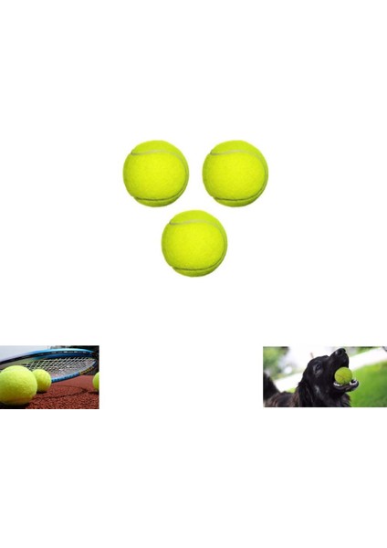 3 Adet Tenis Topu Köpek Oyun Topu