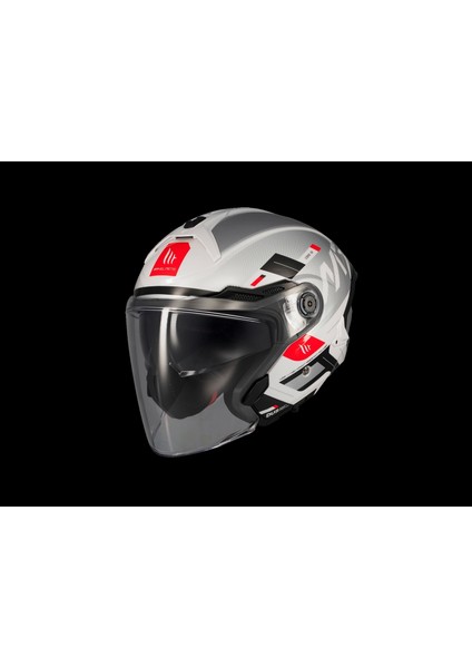 Kask mt Cosmo Sv Silence A2 Gloss Gümüş Gözlüklü