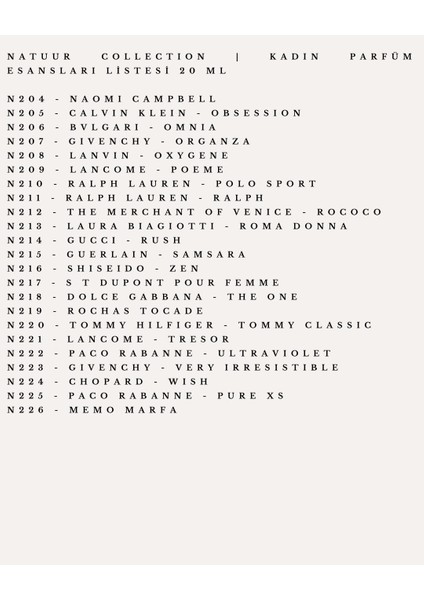 N215 Guerlain - Samsara Kadın Parfüm Esansı Esansiyel Yağ Yoğun Konsantre Koku 20 ml