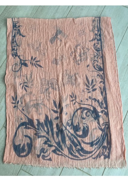 Yavruağzı Organik Kırışık Ipekli Pamuk Şal 1606080 modelleri