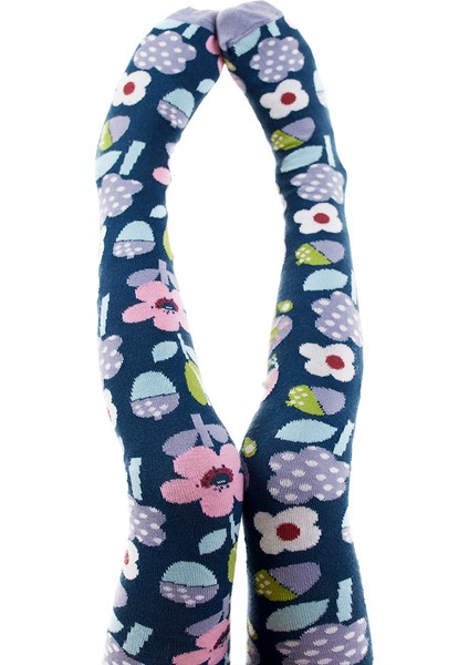 Çiçekler Kız Çocuk Külotlu Çorap