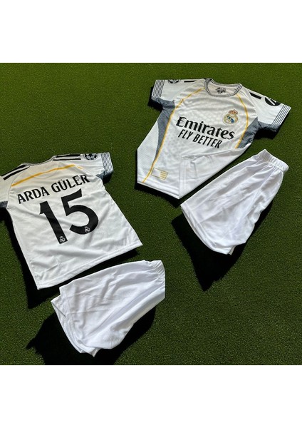 Arda. Güler Real. Madrid. 15 Numara Çocuk Futbol Forması Şortlu 2 Parça modelleri