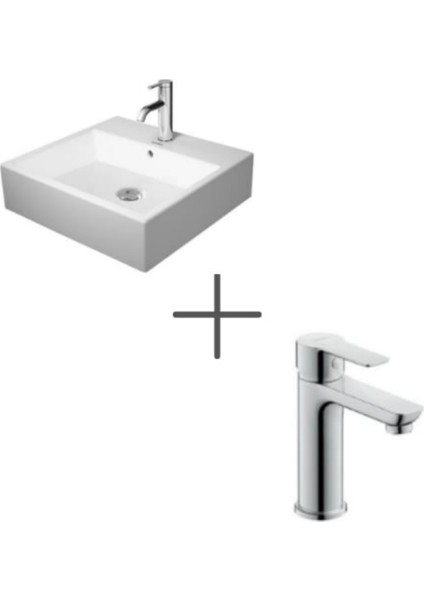 Vero Air 50 cm Lavabo ve A.1 Lavabo Bataryası, Medium