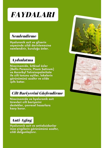 Su Bazlı Moisturizer Nemlendirici Yüz Kremi | Hyaluronik Asit | 50 ml | Tüm Cilt Tipleri