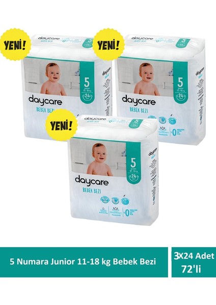 Junior 5 Numara 11-18 kg Bebek Bezi 3X24 72 Adet