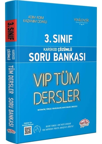 Editör 2026 3. Sınıf Vıp Tüm Dersler Soru Bankası Mavi Kitap