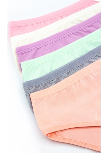 Kız Çocuk Külot 6'lı Baskılı (%96 Pamuk - %4 Elastan)