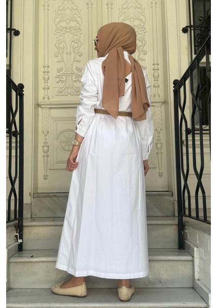 Elbise KA-B25-23036 Beyaz fırsatları