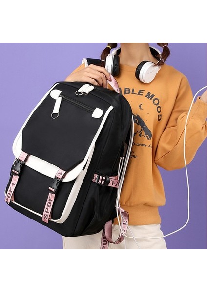 Büyük Kapasiteli Öğrenci Okul Çantası - Siyah (Yurt Dışından) indirimleri