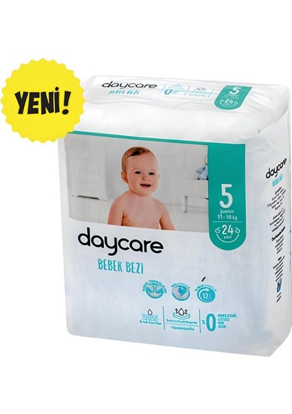 Junior 5 Numara 11-18 kg Bebek Bezi 4X24 96 Adet fiyatları