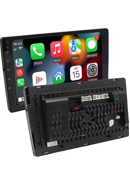 Carstar SLXF-A133 9'' Android Dokunmatik Multimedia Oto Teyp 4gb Ram 64GB Hafıza QLED Hd Wifi Gps Fm-Am Geri Görüş Kameralı Ios - Android Carplay