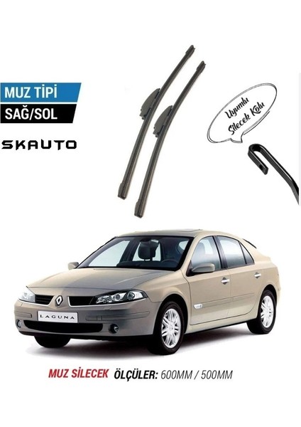 Renault Laguna Ön Cam Muz Silecek Takımı (2001-2007)