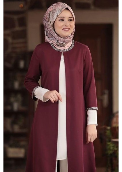 Taş Işlemeli Ceket Mürdüm modelleri
