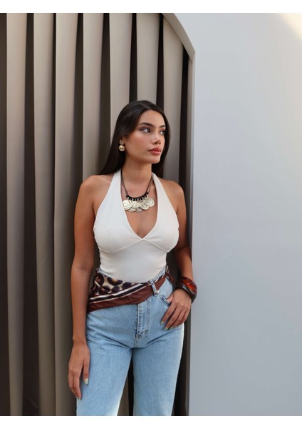 Boyundan Geçmeli Dikişli Bluz modelleri