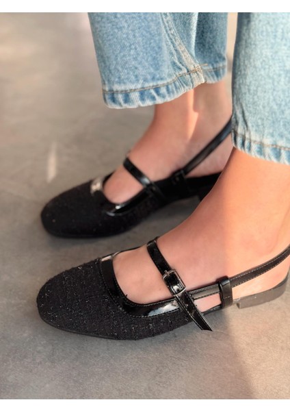 Minor Tüvit Siyah Bant Detaylı Mary Jane