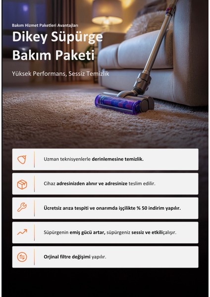 Dikey Süpürge Bakım Paketi (1 Yıl)