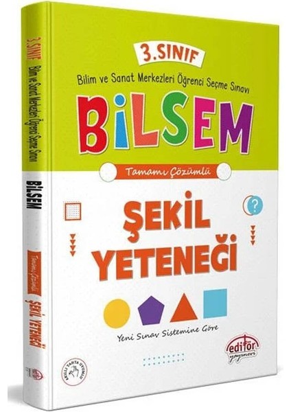 Editör 2026 3. Sınıf Bilsem Hazırlık Şekil Yeteneği Tamamı Çözümlü
