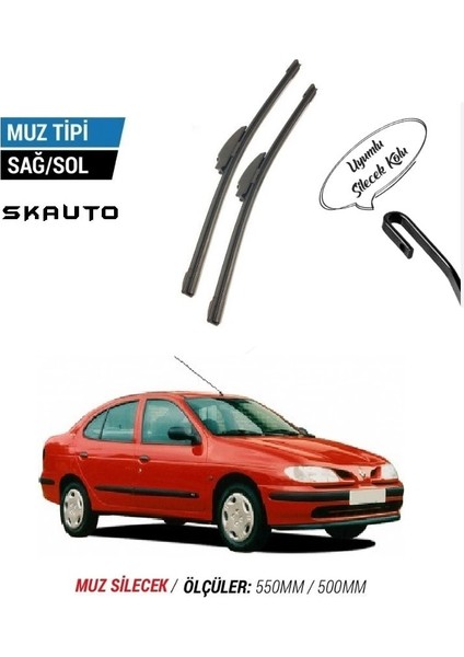 Renault Megane 1 Ön Cam Muz Silecek Takımı (1996-2002)