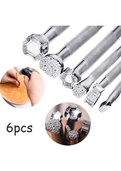 Deri Çalışma Eyer Yapımı Pul Seti Özel Şekil Damga Punch Seti Oyma Deri El Sanatları Damga El Yapımı Sanat Araçları