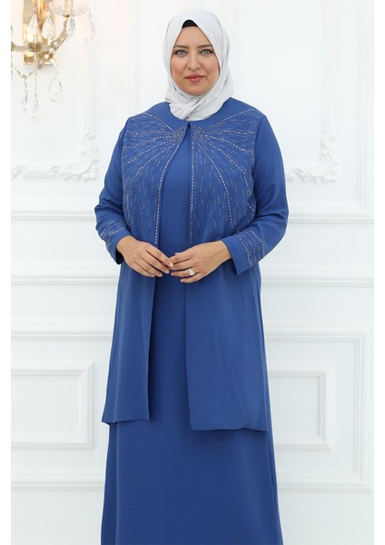 Şükran Abiye Elbise Indigo