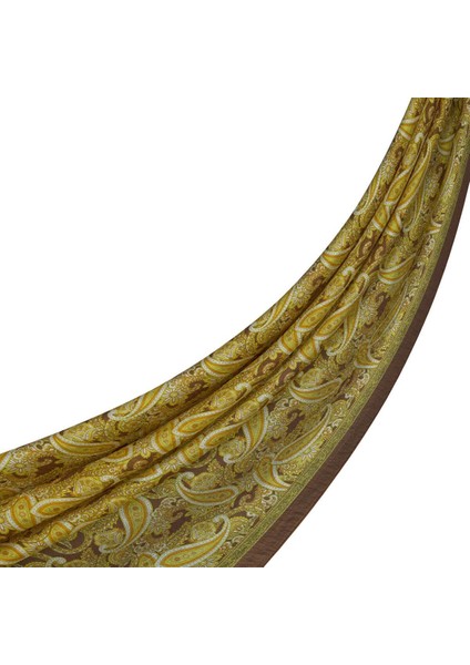 Ipekevi Şal Desenli Tensel Şal 02883 Gold