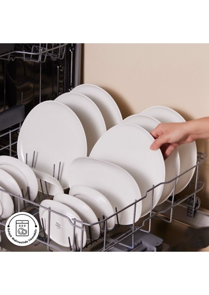 Stream Bone Middle 34 Parça 6 Kişilik Kahvaltı Takımı Beyaz