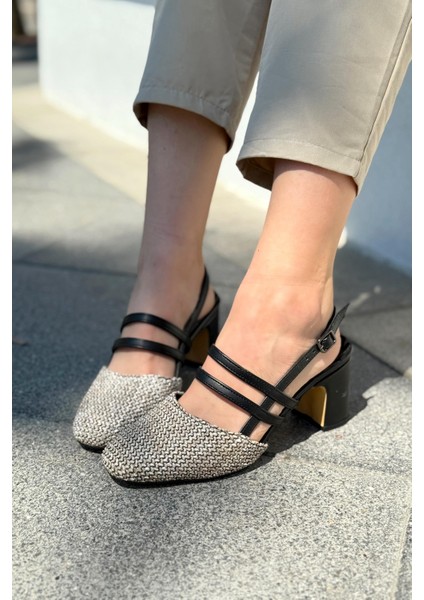 Marlo Mat Deri Siyah Hasır Detaylı Mary Jane indirimleri