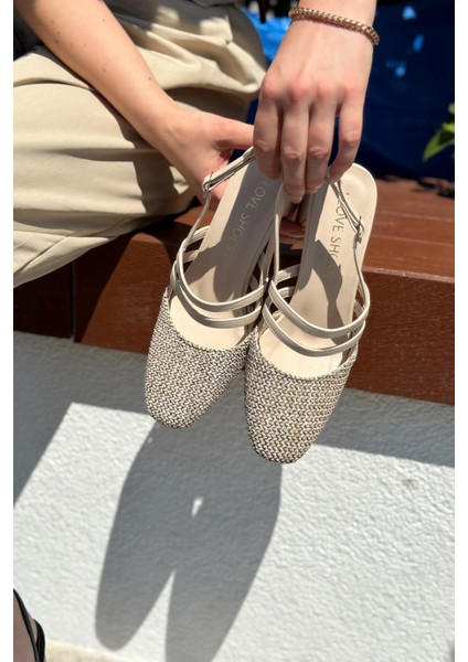 Marlo Mat Deri Bej Hasır Detaylı Mary Jane indirimleri