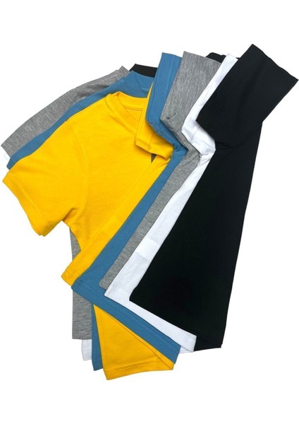 Çocuk Basic T-Shirt Kız Erkek Unisex %100 Pamuk | 5'li Paket | fiyatları