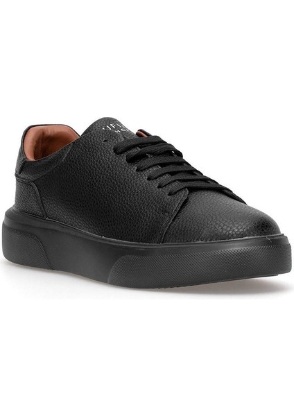 Tommy Siyah Erkek Deri Sneaker