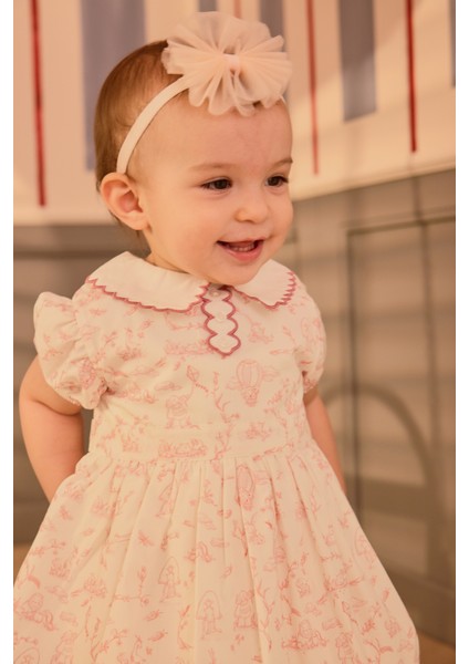 Kız Bebek Elbisesi - Toile De Jouy / Pembe modelleri
