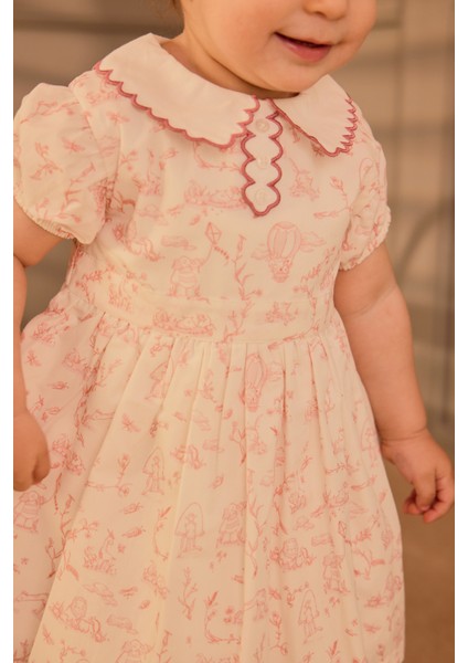 Kız Bebek Elbisesi - Toile De Jouy / Pembe fırsatları