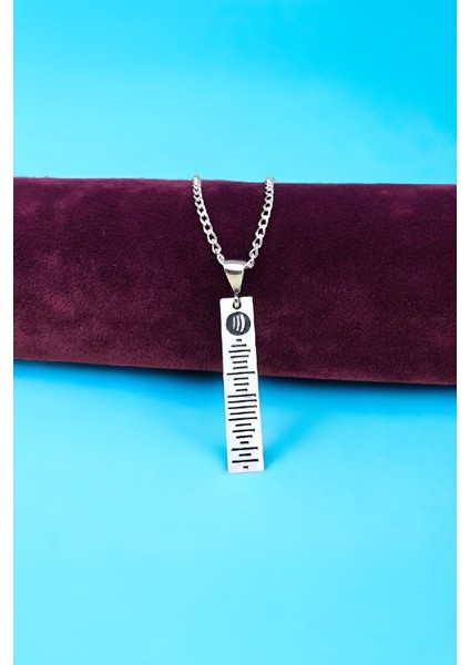 Gümüş Spotify Kodlu Ses Dalgası Kolye