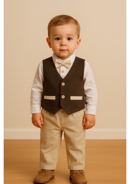 Erkek Çocuk Milano Yelekli Takım Elbise