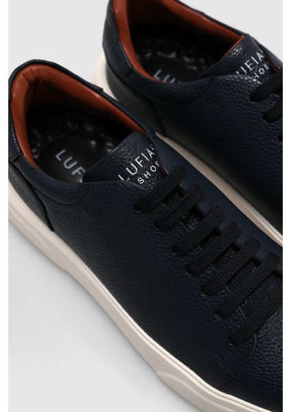 Tommy Lacivert Erkek Deri Sneaker modelleri